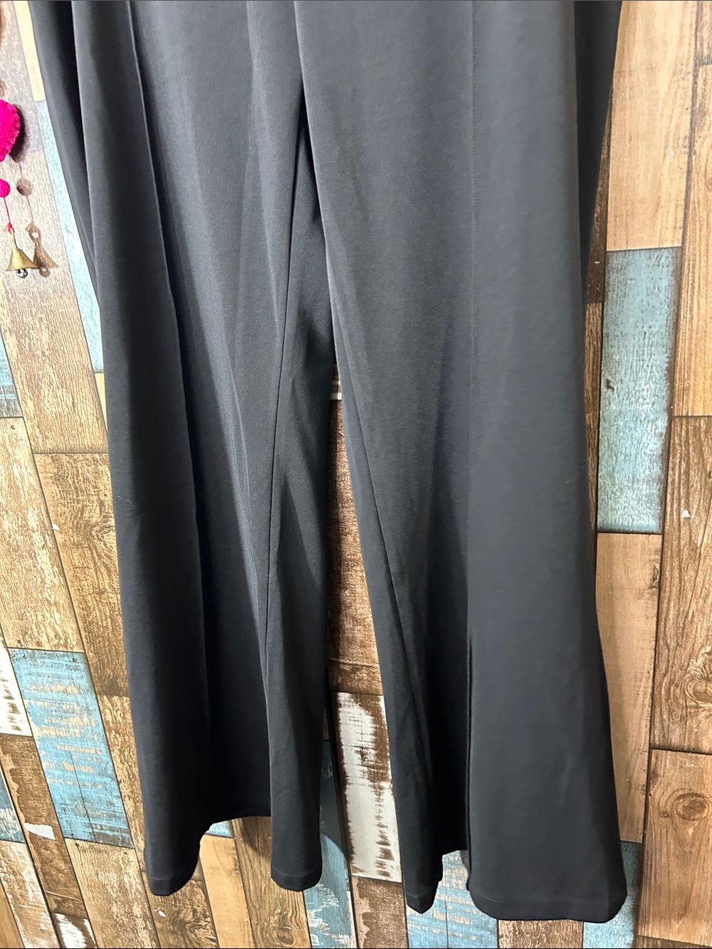 Black Pull-On Flare Pants — Women's Stretch Boot Cut - Picture 9 of 14